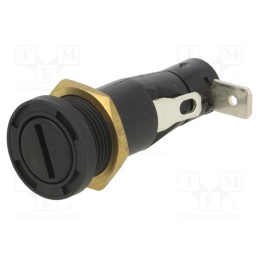 1 pcs x BULGIN - D0347RAAAB - Fuse holder, cylindrical fuses, 6.3x32mm, 16A, 250V, on panel