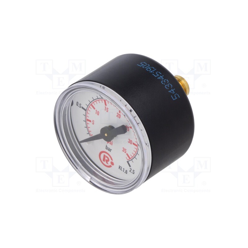 1 pcs x PNEUMAT-110.43-KD - Manometer, 0÷2.5bar, 40mm, non-aggressive liquids,inert gases