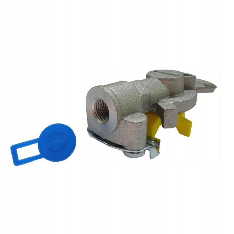 Double-circuit hard air connector without valve x