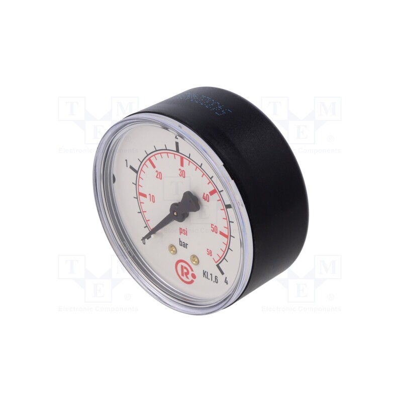 1 pcs x PNEUMAT-215-KD - Manometer, 0÷4bar, 63mm, non-aggressive liquids,inert gases