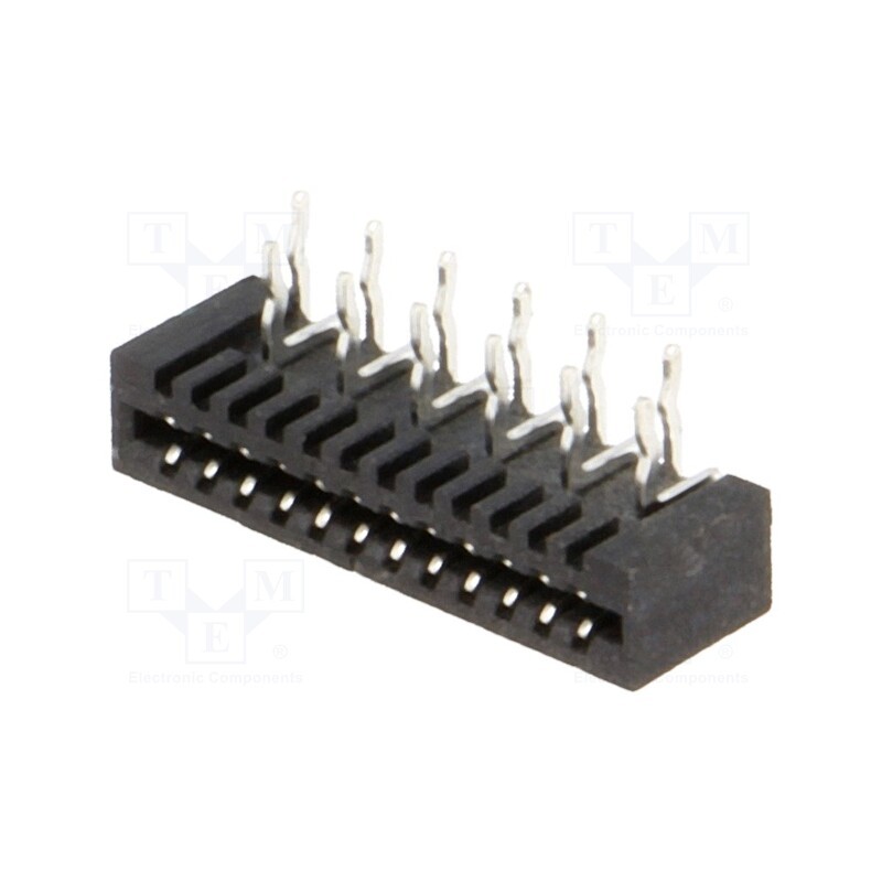5 pcs x CONNFLY - DS1020-04-12BRT1 - Connector: FFC/FPC, angled 90°, PIN: 12, Non-ZIF, THT, tinned, 20mΩ