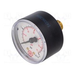 1 pcs x PNEUMAT-204-KD - Manometer, 0÷4bar, 50mm, non-aggressive liquids,inert gases