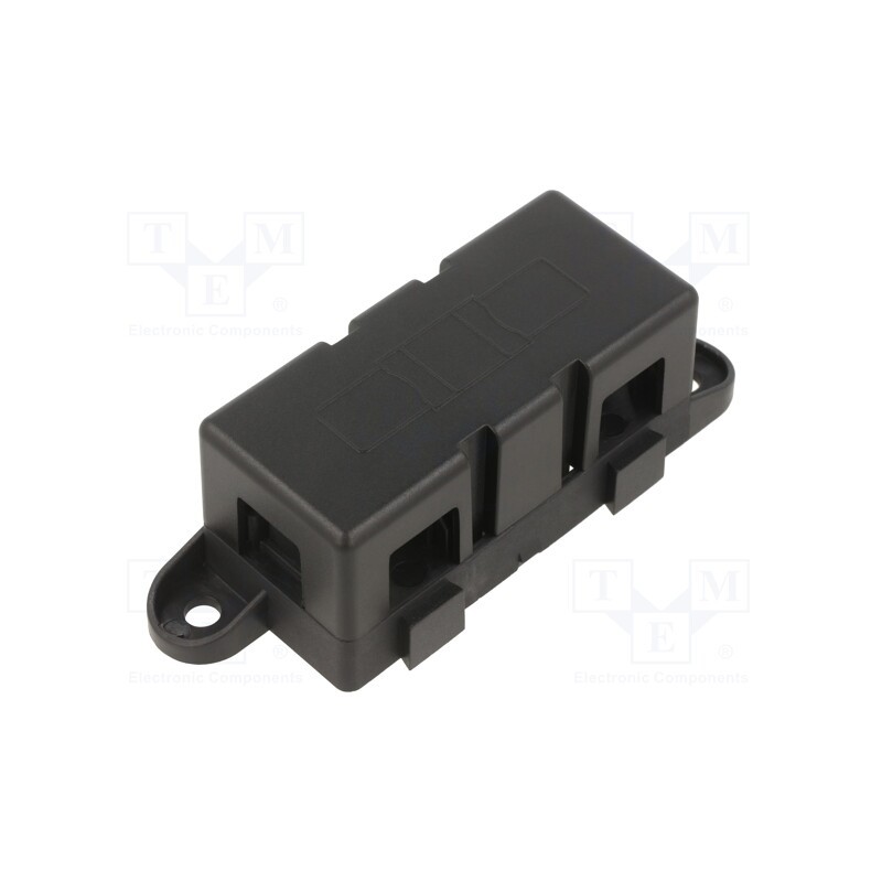 1 pcs x OPTIFUSE - BLC-07B - Fuse holder with cover, 500A, screw, Leads: M8 screws, 32V