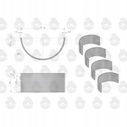 Set of connecting rod bearings n 0 50 II grind 50103