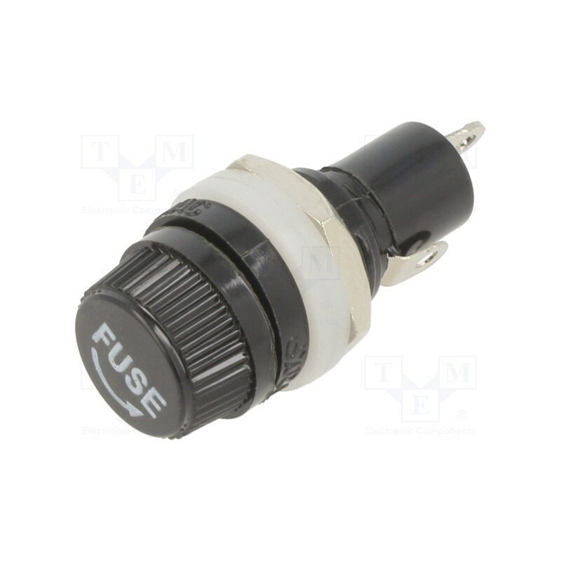 1 pcs x EATON/BUSSMANN - BK8-HTC-603M - Fuse holder with cover, cylindrical fuses, 5mm, 10A, on panel