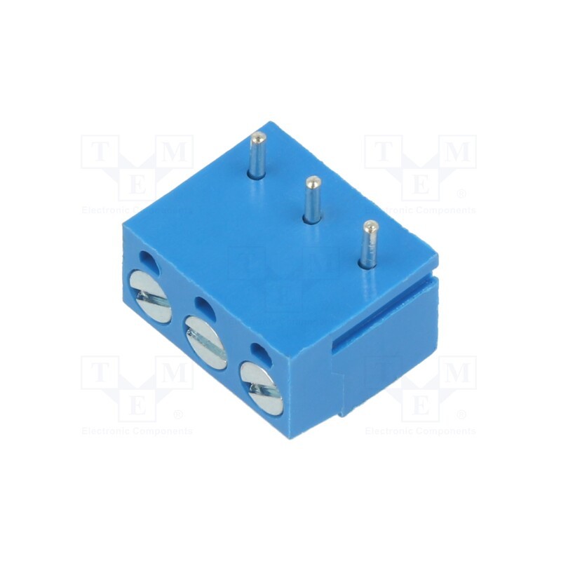 5 pcs x XINYA - XY300RA-3P 5.0MM BLUE - PCB terminal block, straight, 5mm, ways: 3, on PCBs, terminal, blue
