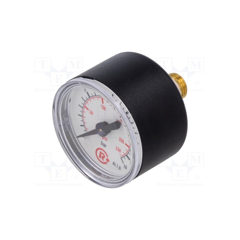1 pcs x PNEUMAT-110.47-KD - Manometer, 0÷16bar, 40mm, non-aggressive liquids,inert gases