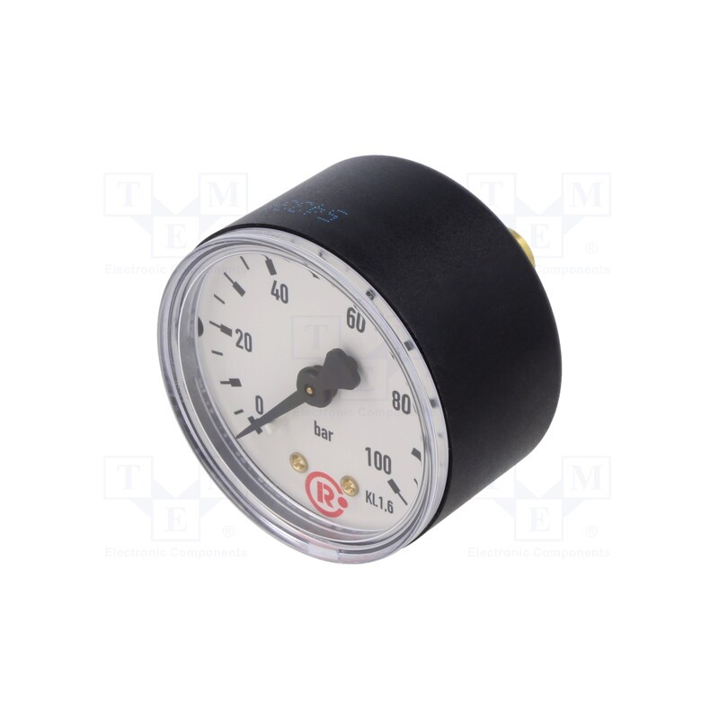 1 pcs x PNEUMAT-210/1-K - Manometer, 0÷100bar, 50mm, non-aggressive liquids,inert gases