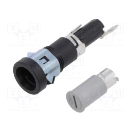 1 pcs x EATON/BUSSMANN - BK-HTB-92I-R - Fuse holder with cover, cylindrical fuses, 6.3x32mm, 20A, black