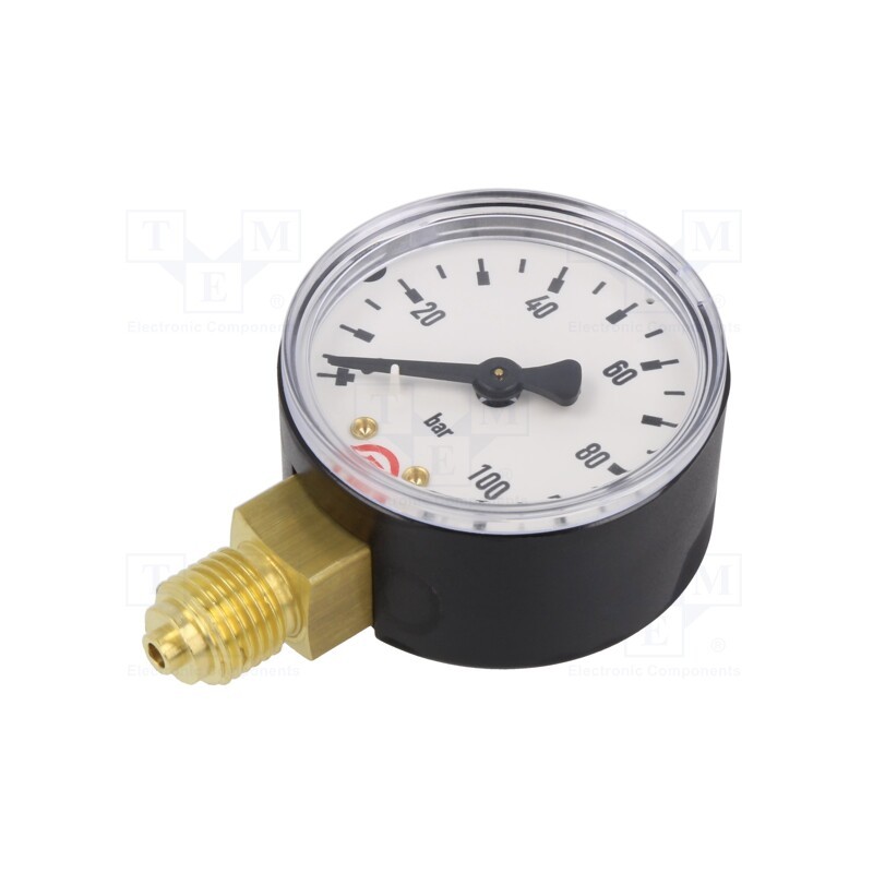 1 pcs x PNEUMAT-110/1-K - Manometer, 0÷100bar, 50mm, non-aggressive liquids,inert gases