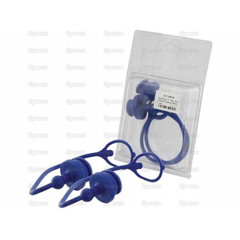 Blue PVC plug 1 2 female coupling 2 pcs