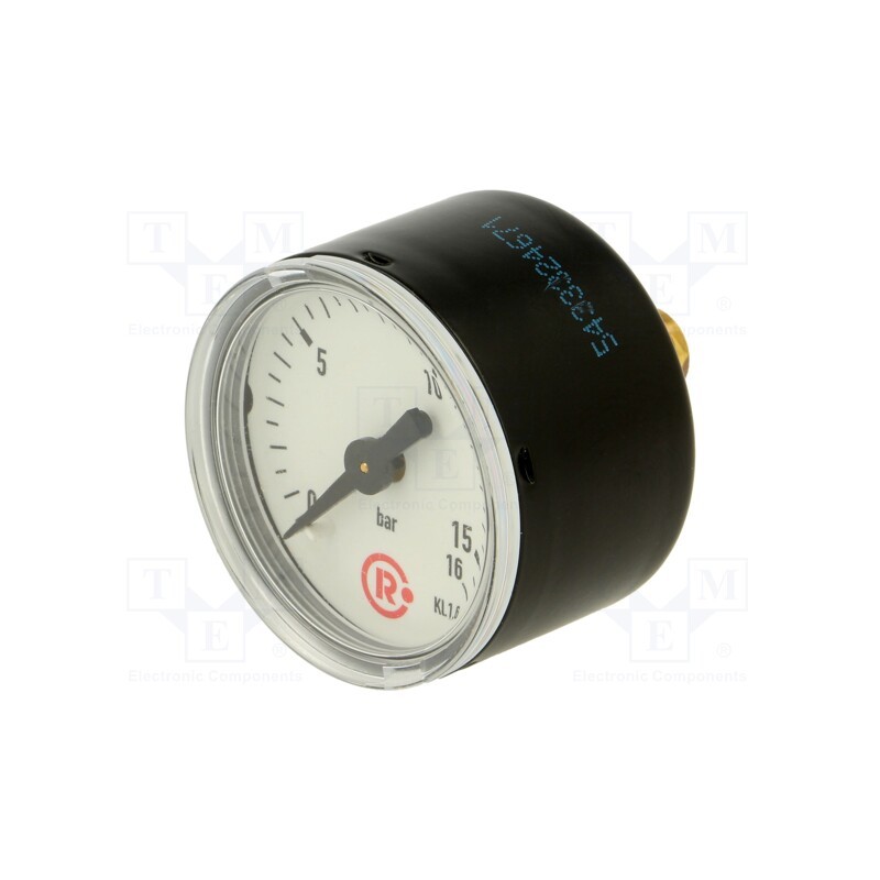 1 pcs x PNEUMAT-110.47 - Manometer, 0÷16bar, 40mm, non-aggressive liquids,inert gases