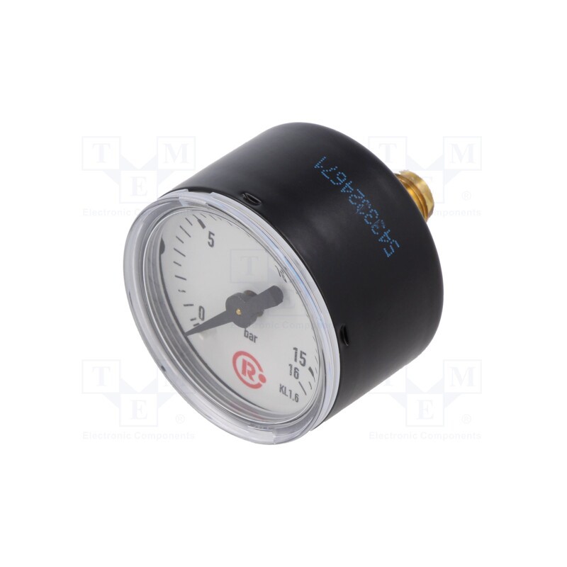 1 pcs x PNEUMAT-119 - Manometer, 0÷25bar, 63mm, non-aggressive liquids,inert gases