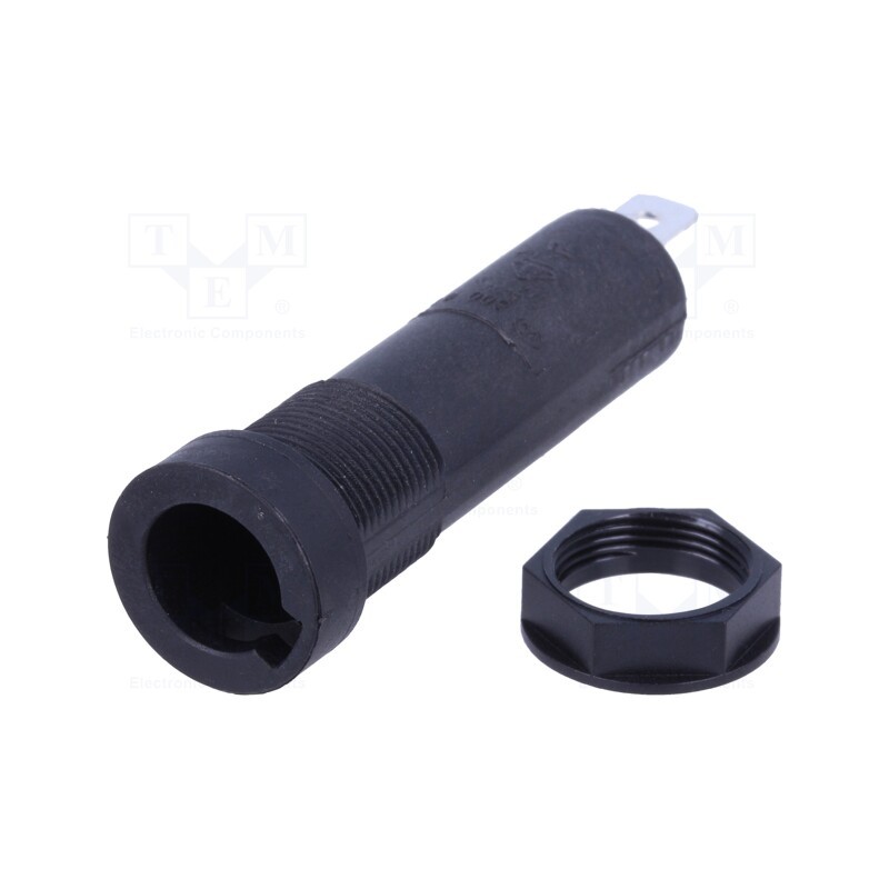 1 pcs x LITTELFUSE - 80000000105 - Fuse holder, cylindrical fuses, 6.3x32mm, 10A, 500V, on panel