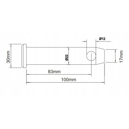 Pin connecting the attachment with the lower hook mf morg