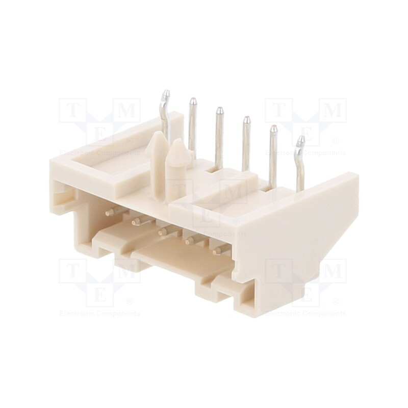 5 pcs x JST - S06B-XASK-1 - Socket, wire-board, male, XA, 2.5mm, PIN: 6, THT, 250V, 3A, -25÷85°C