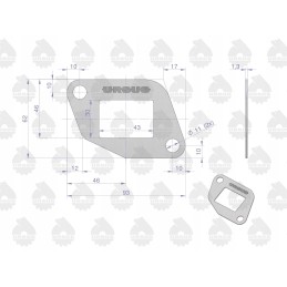 Original Ursus exhaust manifold gasket