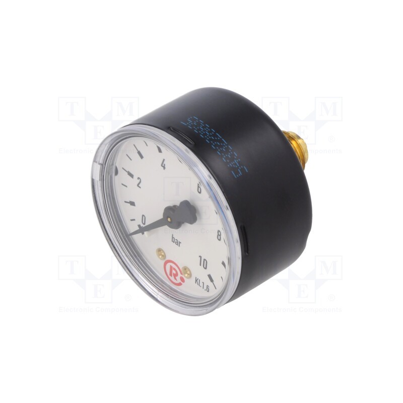 1 pcs x PNEUMAT-206 - Manometer, 0÷10bar, 50mm, non-aggressive liquids,inert gases