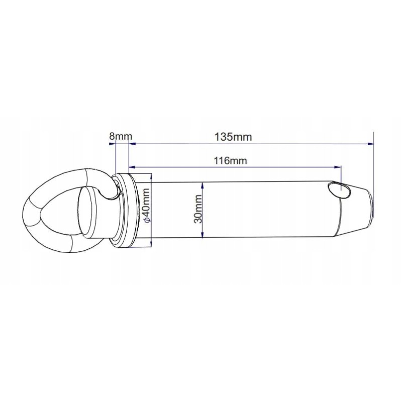 Mf3 Morga hitch fork pin
