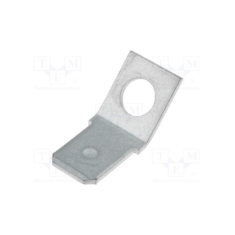 5 pcs x TE Connectivity - 60465-2 - Terminal: flat, 6.35mm, 0.8mm, male, Ø: 4.3mm, angled 45°
