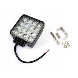 Square halogen LED work lamp 16x3w 48w
