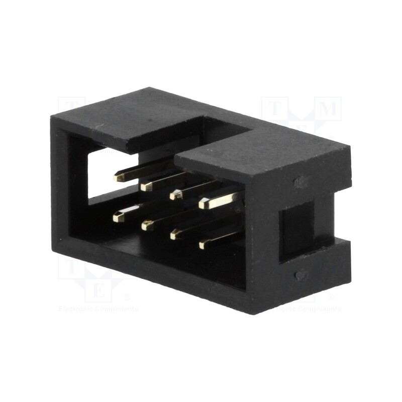 5 pcs x Amphenol Communications Solutions - T821108A1S100CEU - Socket, IDC, male, PIN: 8, straight, THT, gold-plated, 2.54mm, bl