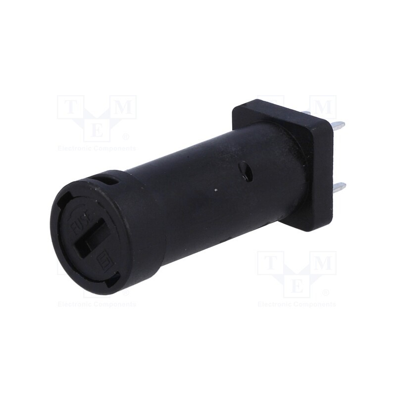 1 pcs x SCHURTER - 3101.004 - Fuse holder, cylindrical fuses, THT, 5x20mm, -40÷85°C, 10A, black