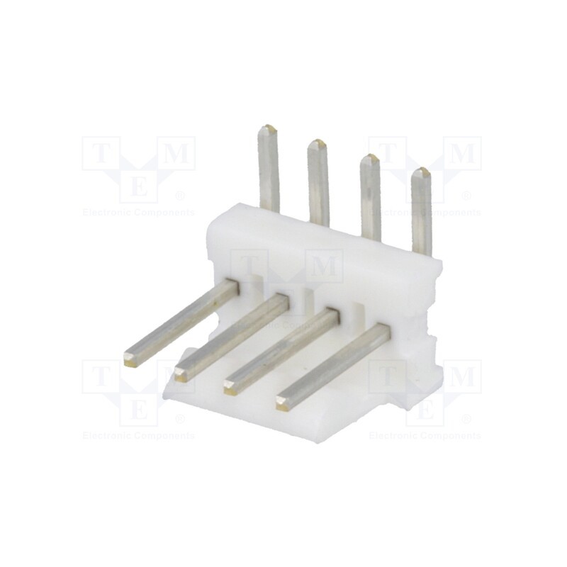 5 pcs x TE Connectivity - 640457-4 - Socket, wire-board, male, PIN: 4, 2.54mm, THT, MTA-100, tinned