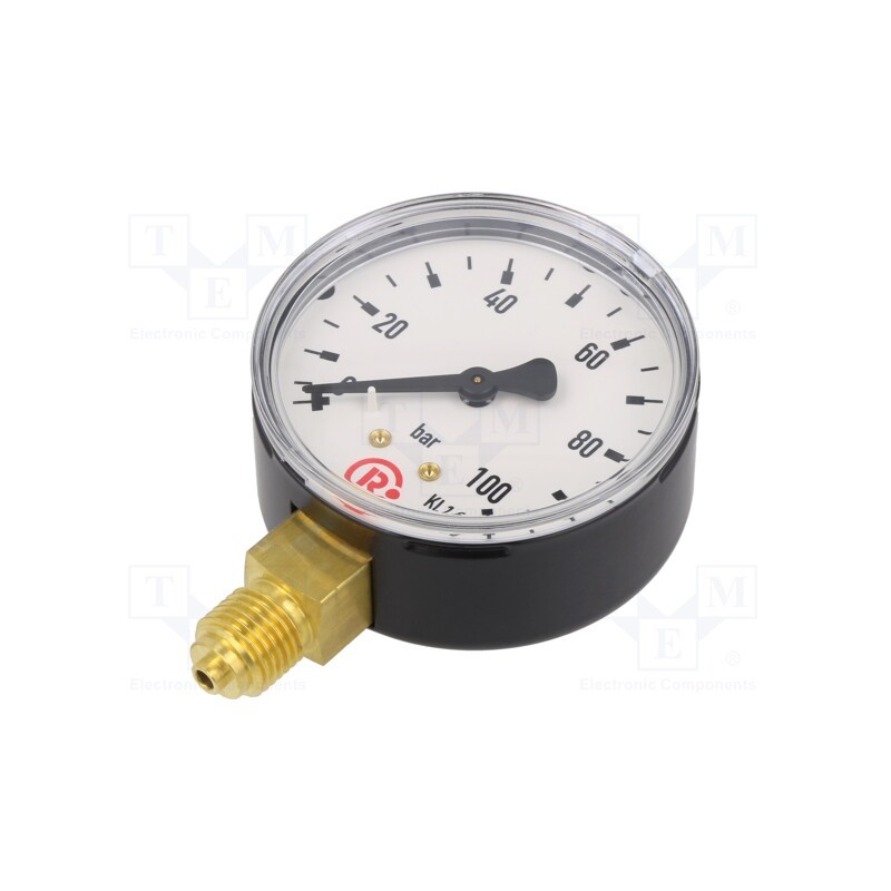 1 pcs x PNEUMAT-122 - Manometer, 0÷100bar, 63mm, non-aggressive liquids,inert gases
