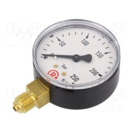 1 pcs x PNEUMAT-124 - Manometer, 0÷250bar, 63mm, non-aggressive liquids,inert gases