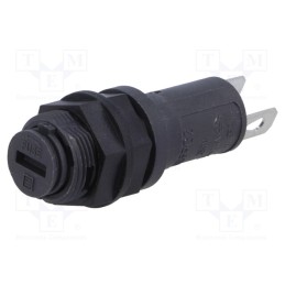 1 pcs x SCHURTER - 3101.002 - Fuse holder, cylindrical fuses, 5x20mm, 10A, on panel, black, FPG2