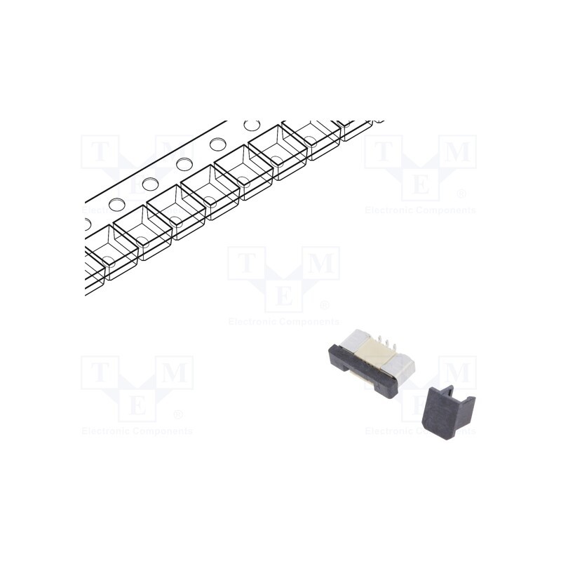 5 pcs x CONNFLY - DS1020-08-6VBT11-R - Connector: FFC/FPC, vertical, PIN: 6, ZIF, SMT, 500mA, tinned, 30mΩ