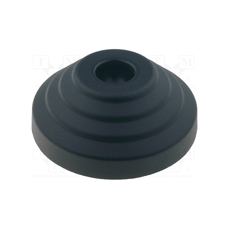 1 pcs x ELESA+GANTER - LV.A-60-14 - Foot, Base dia: 60mm, polyamide, H: 24mm, Mount.hole diam: 14mm