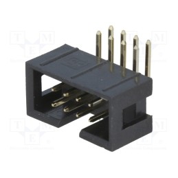 5 pcs x Amphenol Communications Solutions - T821108A1R100CEU - Socket, IDC, male, PIN: 8, angled 90°, THT, gold-plated, 2.54mm