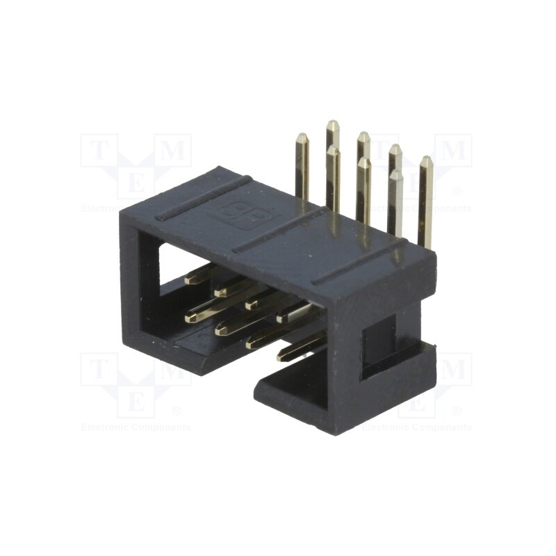 5 pcs x Amphenol Communications Solutions - T821108A1R100CEU - Socket, IDC, male, PIN: 8, angled 90°, THT, gold-plated, 2.54mm