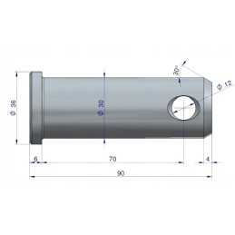 Lower hook bracket mounting pin c 385 ory