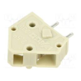 5 pcs x WAGO - 236-743 - PCB terminal block, angled 45°, 5mm, ways: 1, on PCBs, 0.08÷2.5mm2