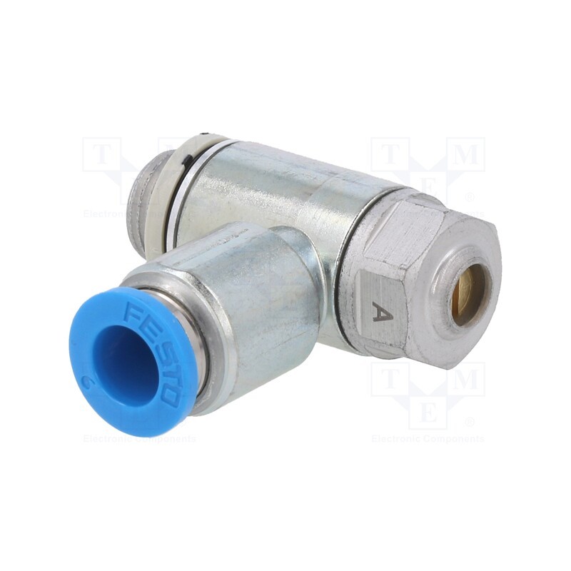 1 pcs x FESTO-193144 - Throttle-check valve, 0.2÷10bar, zinc casting chrome, 185l/min