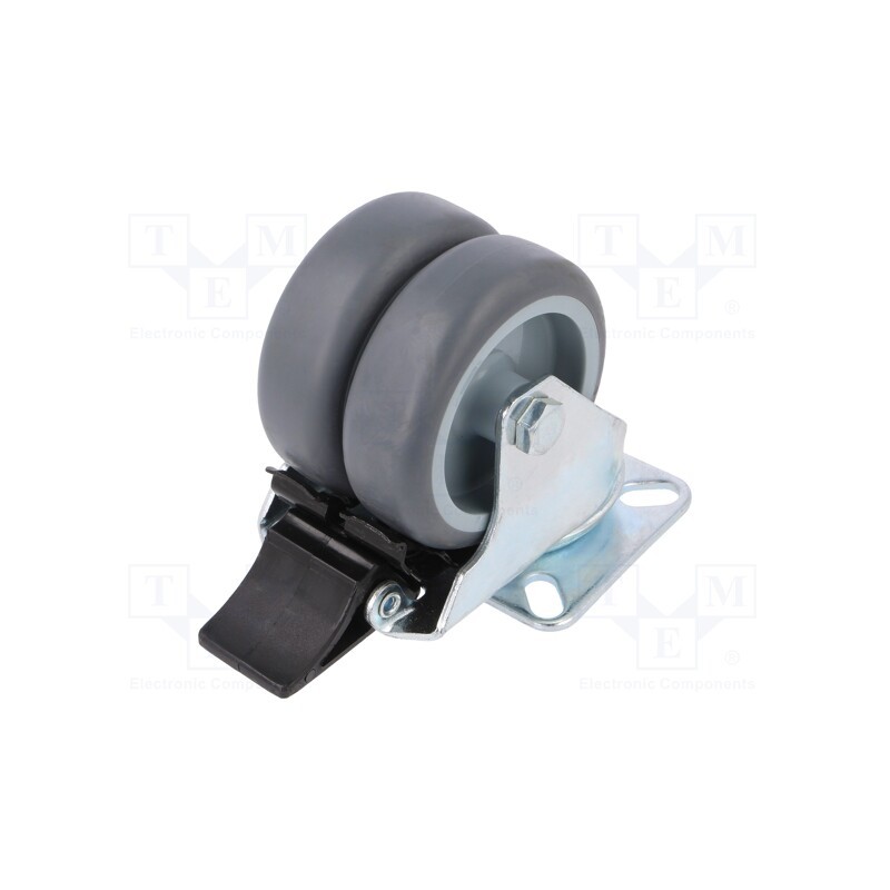 1 pcs x RADER - KPDA-TPA 75S-HC - Transport wheel, Ø: 75mm, W: 50mm, H: 103mm, twin wheels, 100kg, TPA