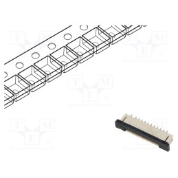 5 pcs x Global Connector Technology (GCT) - FFC2A32-20-T - Connector: FFC/FPC, vertical, PIN: 20, ZIF, SMT, 30V, 0.5A, tinned