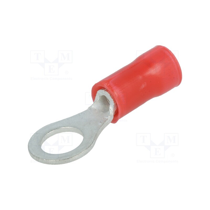 5 pcs x TE Connectivity - 34149 - Tip: ring, Ø: 5mm, 0.26÷1.65mm2, crimped, for cable, insulated, red