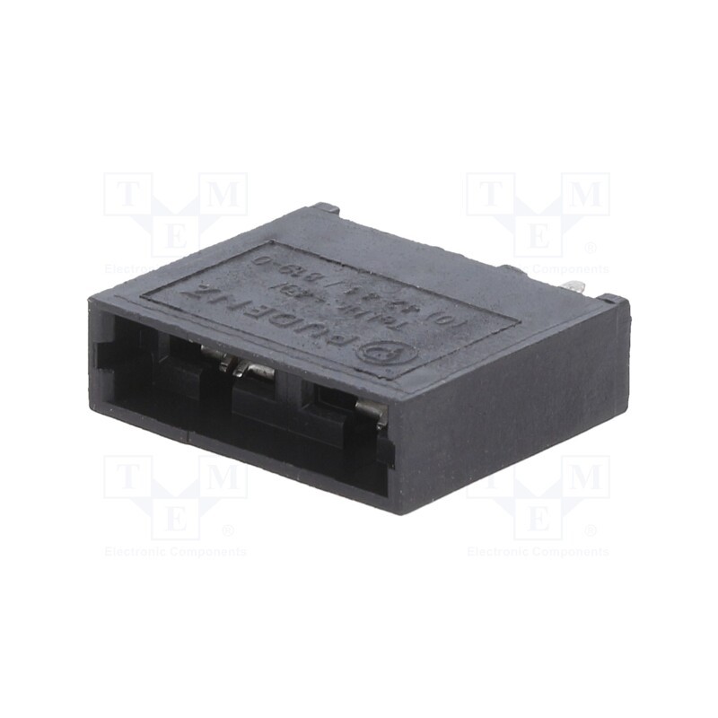 1 pcs x LITTELFUSE - 178.6164.0001 - Fuse holder, 19mm, soldered,spring terminals, max.130°C, UL94V-0