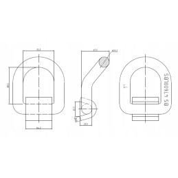 Load securing bracket 21 5ton floor bracket