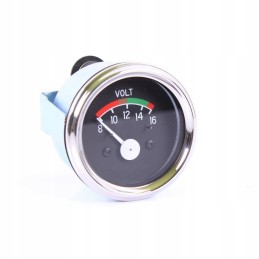 Voltmeter indicator 8 16v 60mm chrome granite