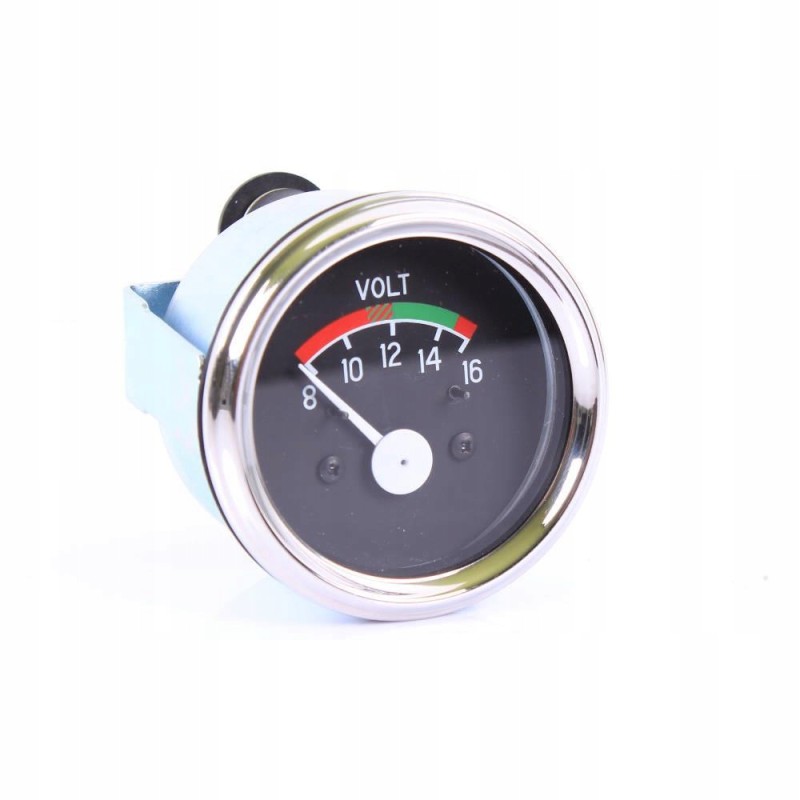 Voltmeter indicator 8 16v 60mm chrome granite