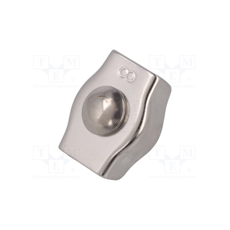 1 pcs x KRAFTBERG - ZLR1-8-A4 - Rope clamp simplex, acid resistant steel A4, for rope