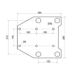 Ursus c 360 4011 seat support base plate