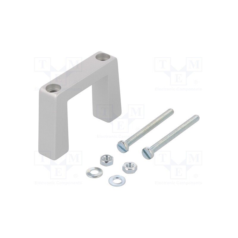 1 pcs x MENTOR - 3268.1111 - Handle, aluminium, grey, H: 40mm, L: 57.5mm, W: 12.2mm