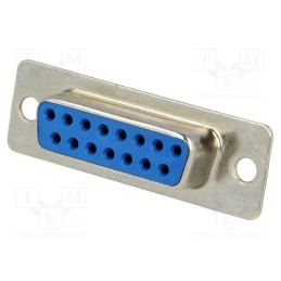 5 pcs x CONNFLY - DS1033-15FUNSISS-CT - D-Sub, PIN: 15, plug, female, for cable, soldering, 5A