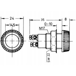 Blue indicator light el738000